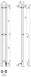 Полотенцесушитель электрический Point Гермес PN13812W П3 8x120см белый матовый